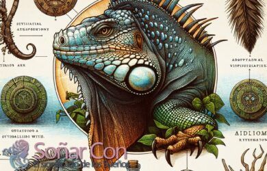 Imagen representativa basada en el Simbolismo del Tótem Animal Iguana y de acuerdo con su Tótem Animal